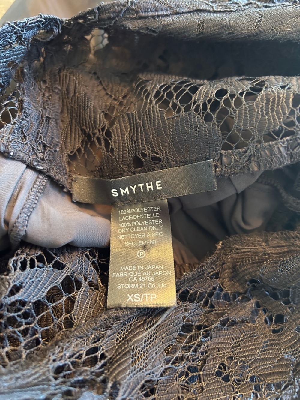SMYTHE Belted Mini Lace Dress  Black - Picture 10 of 10